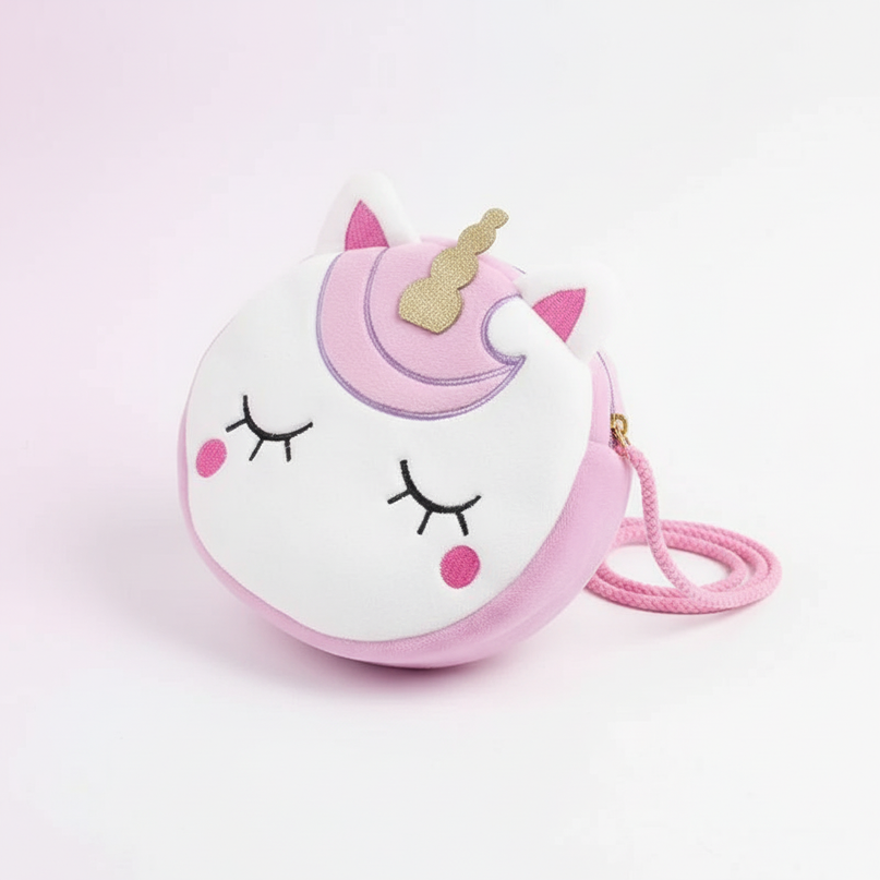 unicorn shaped purse - white-bg