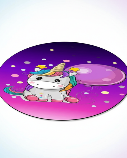 unicorn shaped rug - white-bg