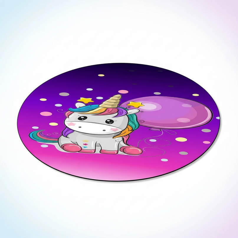 unicorn shaped rug - white-bg