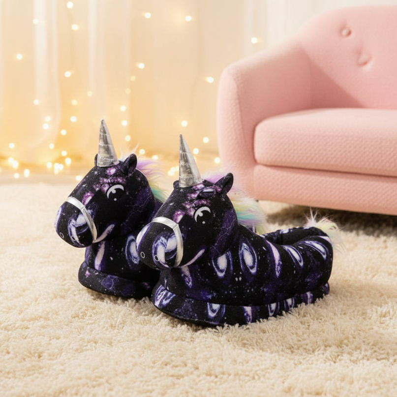unicorn shaped slippers - lifestyle