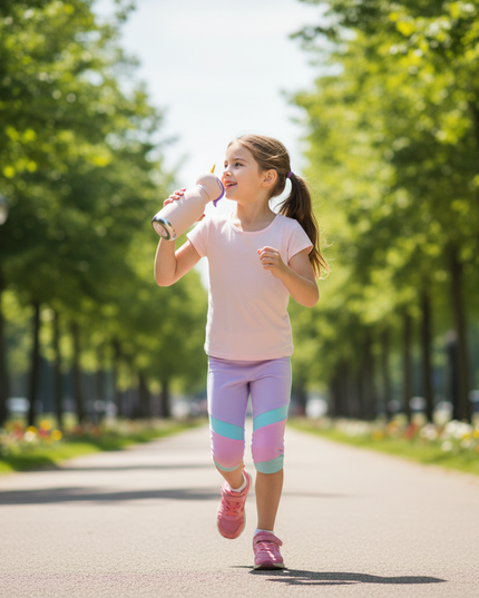 unicorn shaped water bottle - in-use