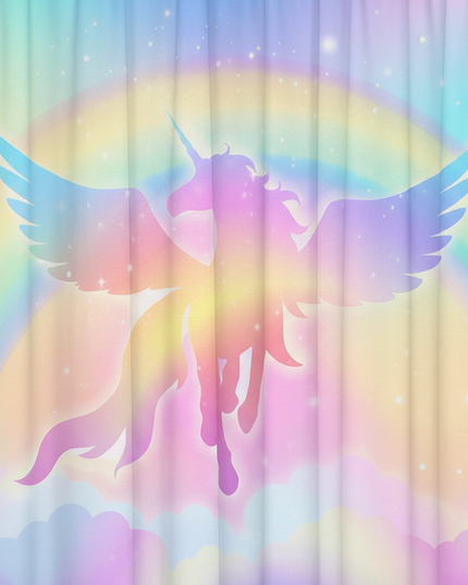 unicorn sheer curtains - detail