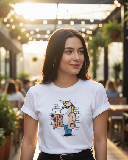 unicorn shirt adults - in-use