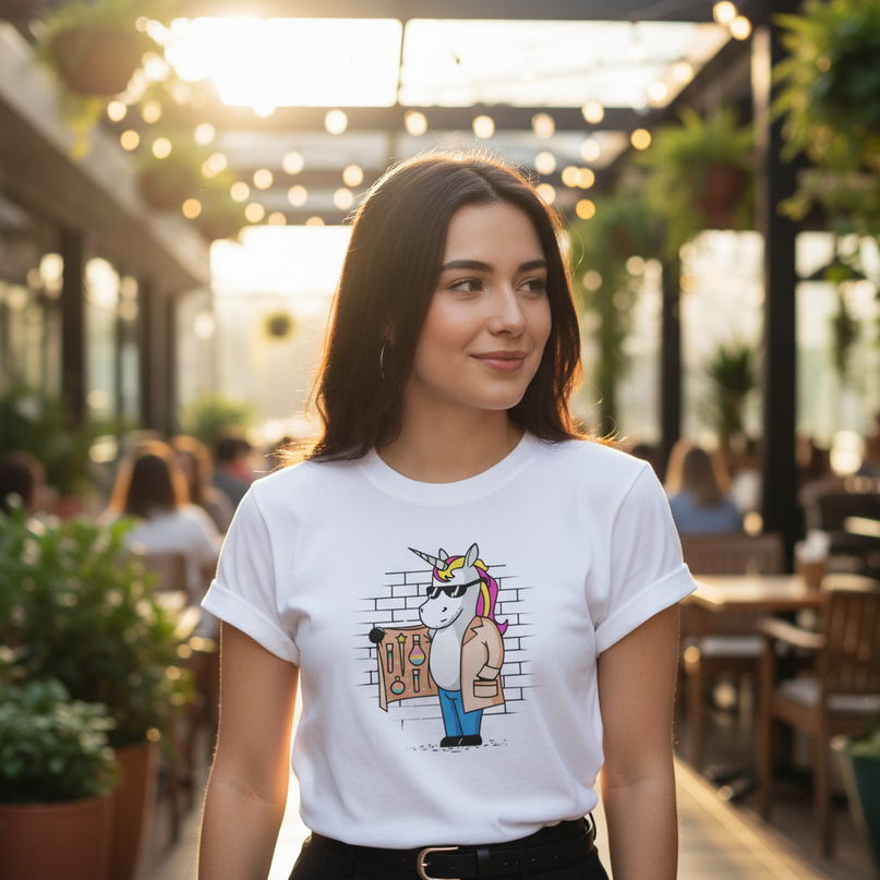 unicorn shirt adults - in-use