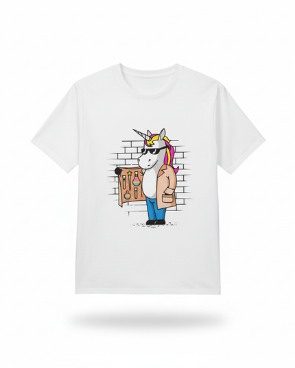 unicorn shirt adults - white-bg