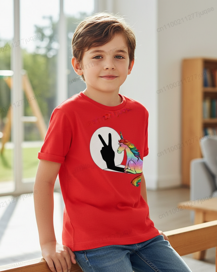 unicorn shirt boy - lifestyle