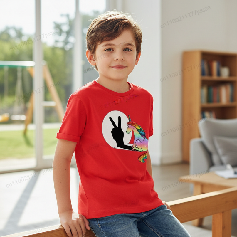 unicorn shirt boy - lifestyle