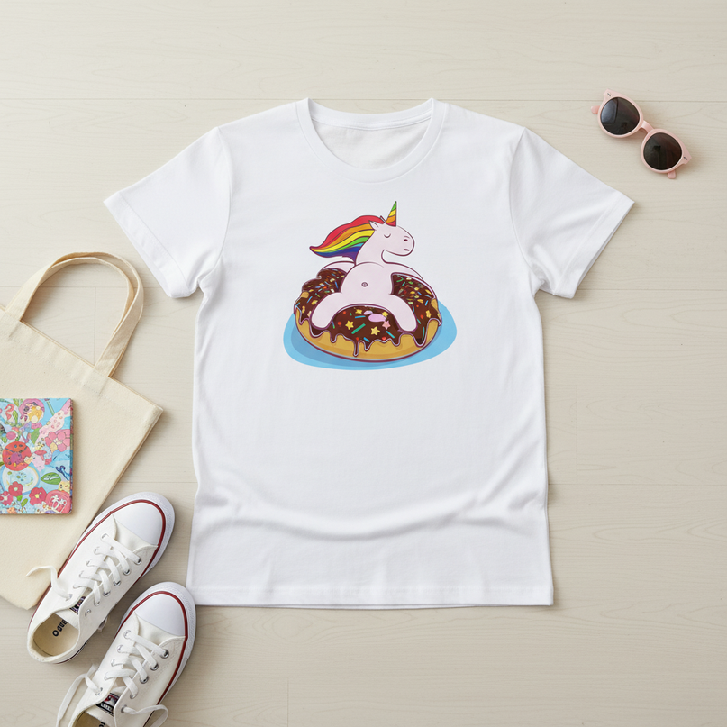 unicorn shirt boys - flat-lay