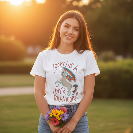 unicorn shirt daughter - in-use