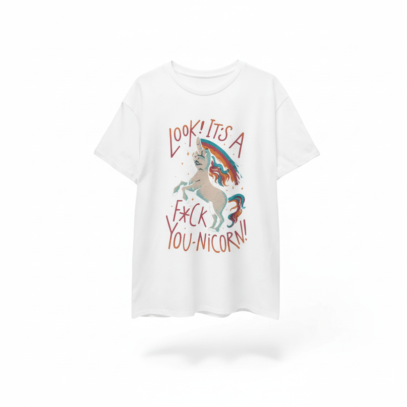 unicorn shirt daughter - white-bg