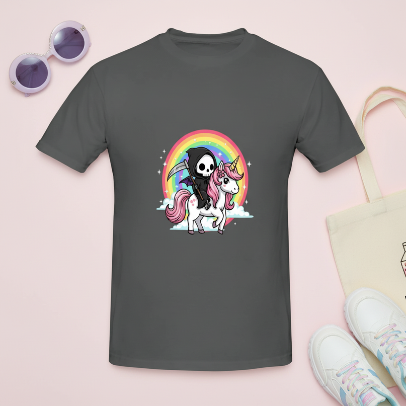 unicorn shirt girls - flat-lay