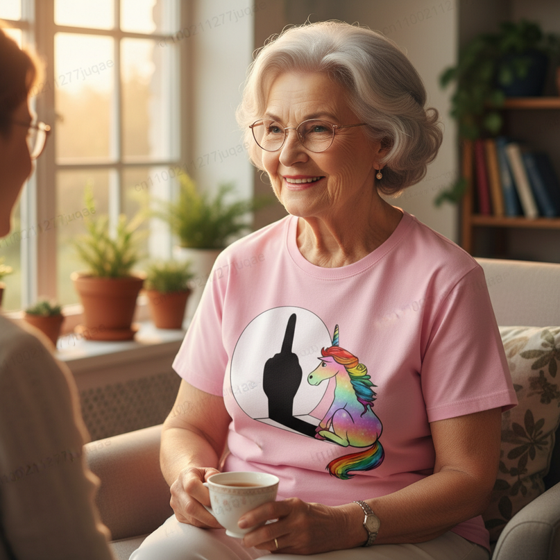 unicorn shirt grandma - in-use