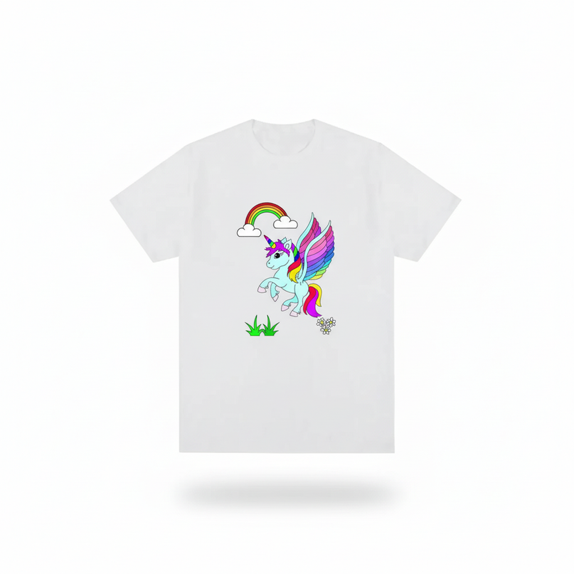 unicorn shirt kids - white-bg
