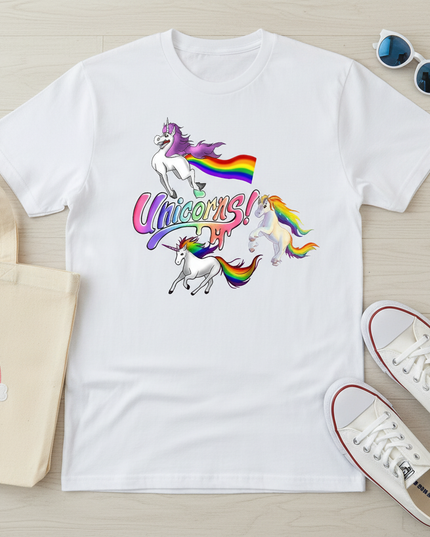 unicorn shirt men - flat-lay