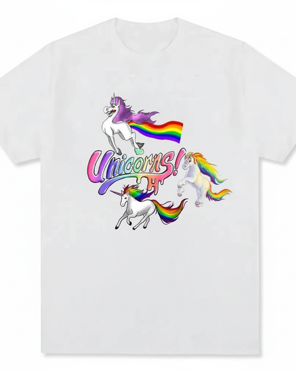unicorn shirt men - white-bg