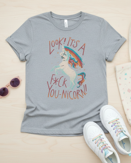 unicorn shirt mom - flat-lay