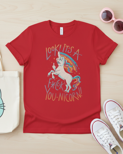 unicorn shirt niece - flat-lay
