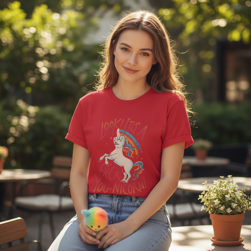 unicorn shirt niece - lifestyle