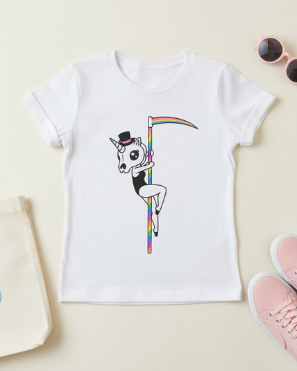 unicorn shirt petite - flat-lay