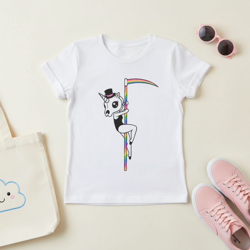 unicorn shirt petite - flat-lay