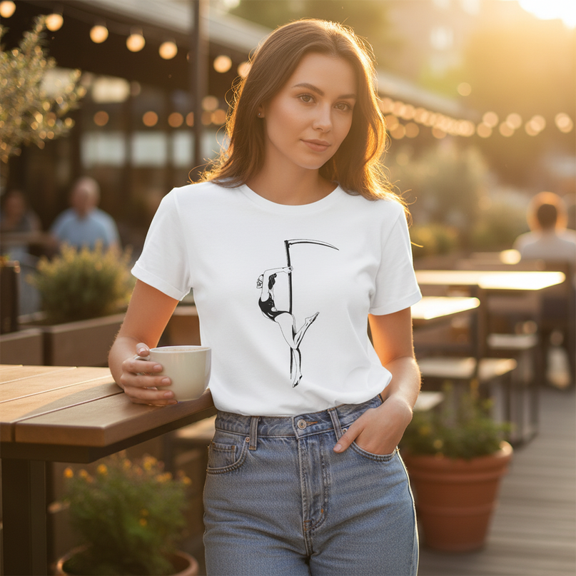 unicorn shirt petite - in-use