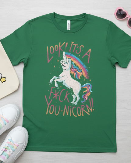 unicorn shirt sister - flat-lay