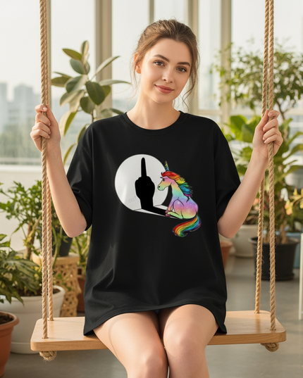 unicorn shirt teen - in-use