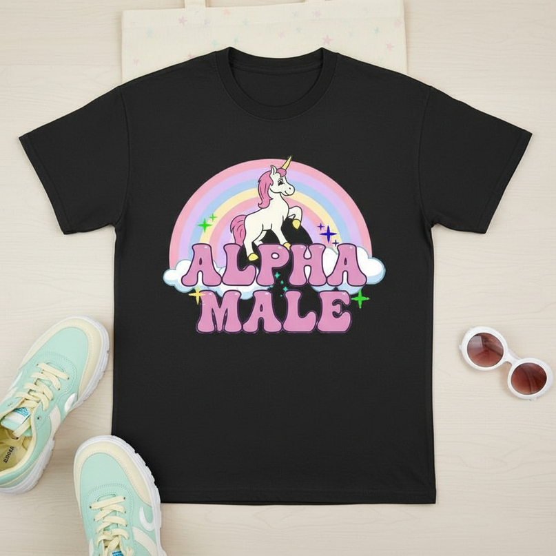 unicorn shirt teens - flat-lay