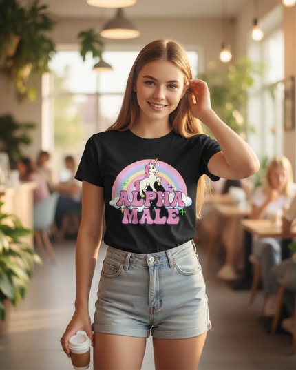 unicorn shirt teens - in-use