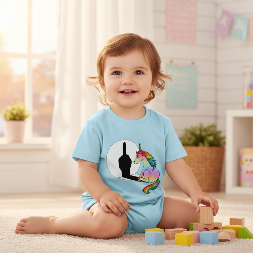 unicorn shirt toddler - in-use
