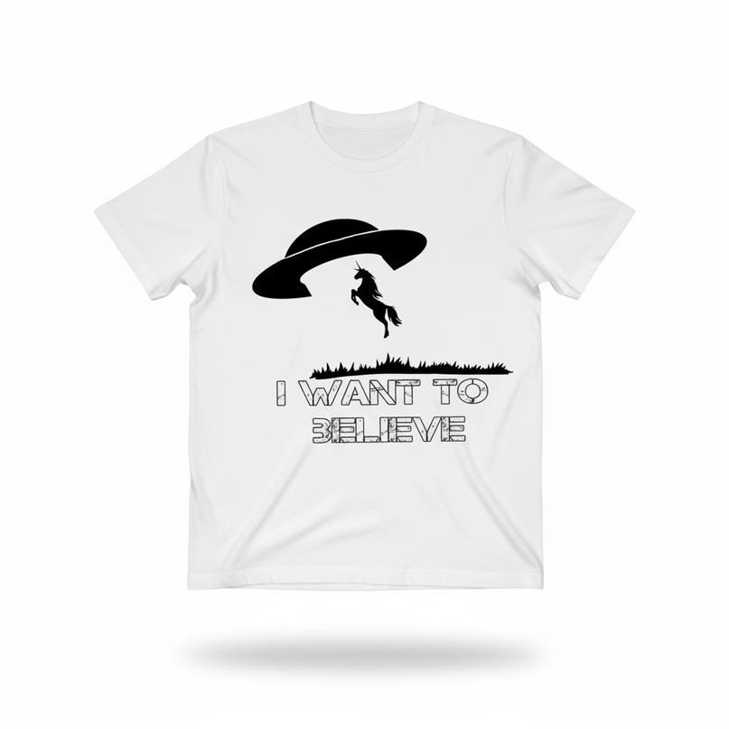 unicorn short sleeve shirt - white-bg