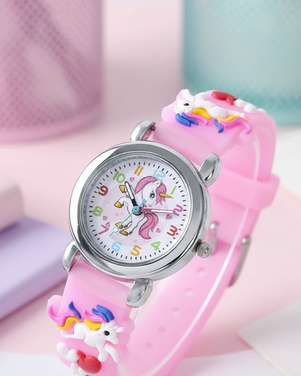 unicorn silicone preschool watch - detail