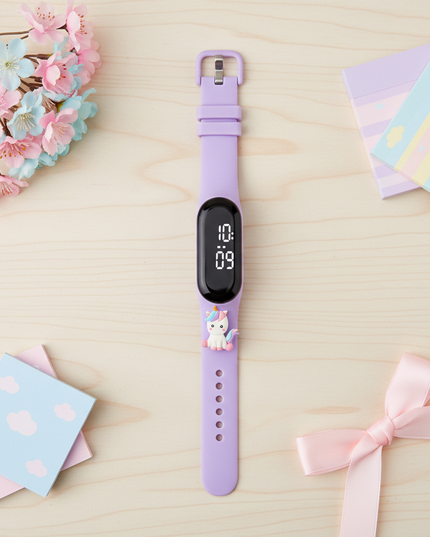unicorn sitting watch - flat-lay