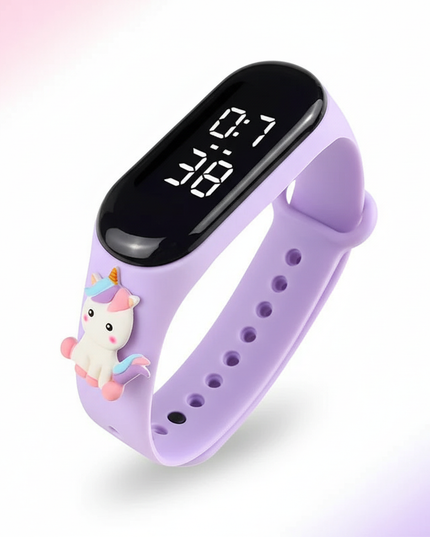 unicorn sitting watch - white-bg
