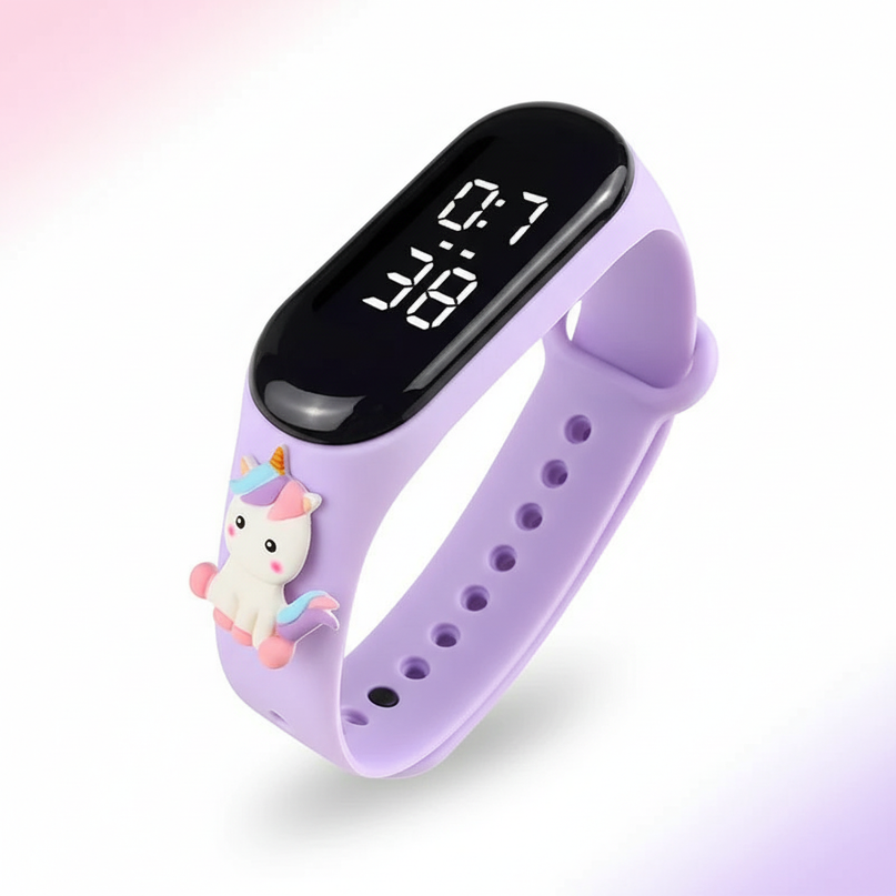 unicorn sitting watch - white-bg