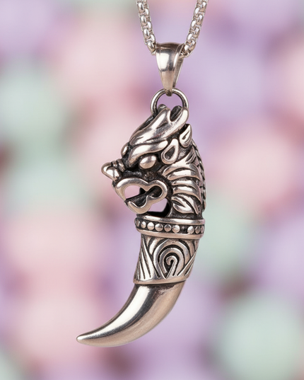 unicorn skeleton necklace - detail