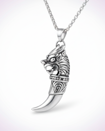 unicorn skeleton necklace - white-bg