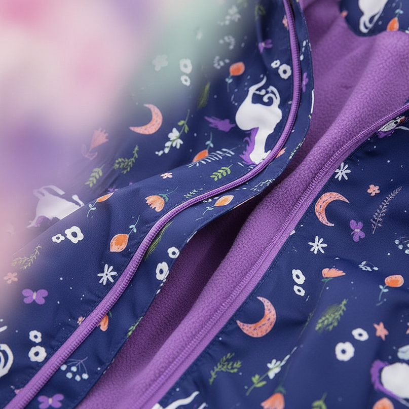 unicorn ski jacket - detail