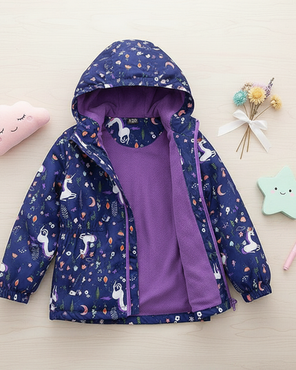 unicorn ski jacket - flat-lay
