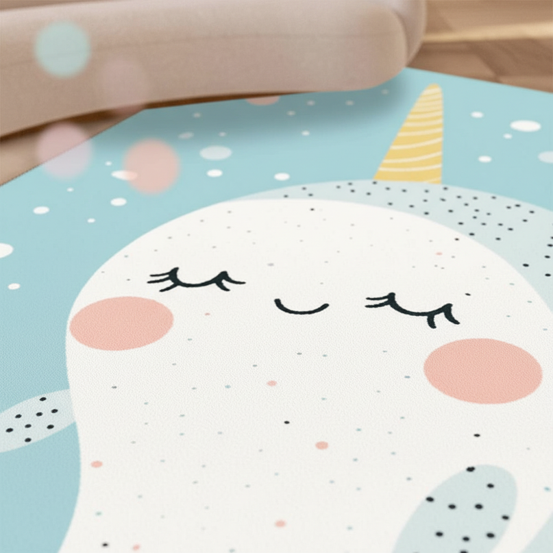 unicorn skin rug - detail