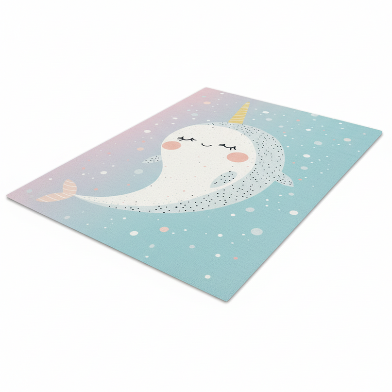 unicorn skin rug - white-bg