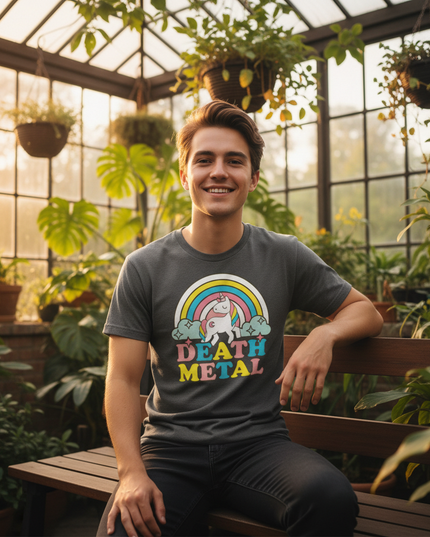 unicorn skull shirt - in-use