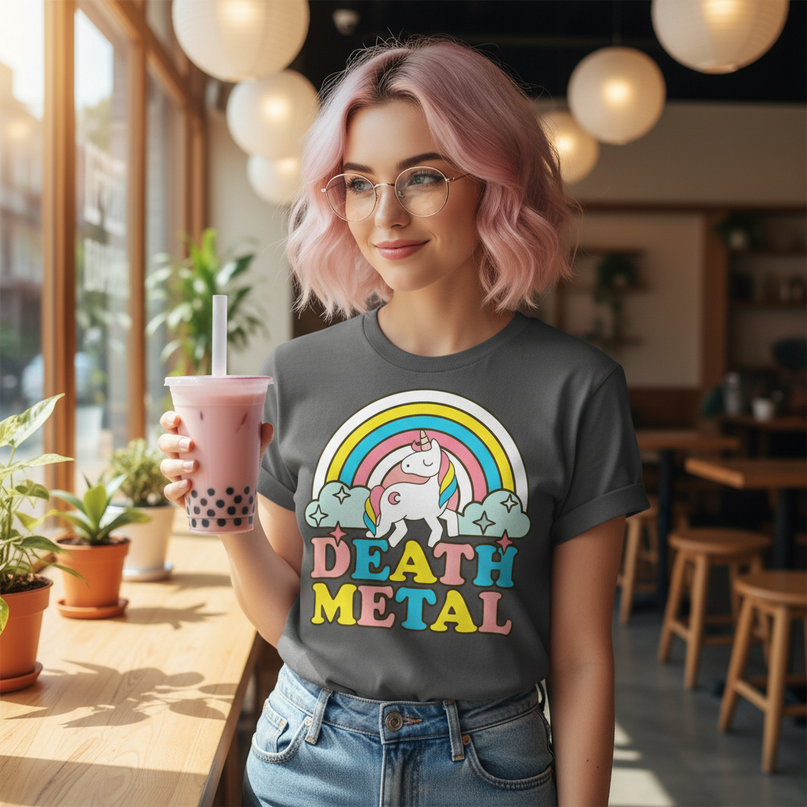 unicorn skull shirt - lifestyle