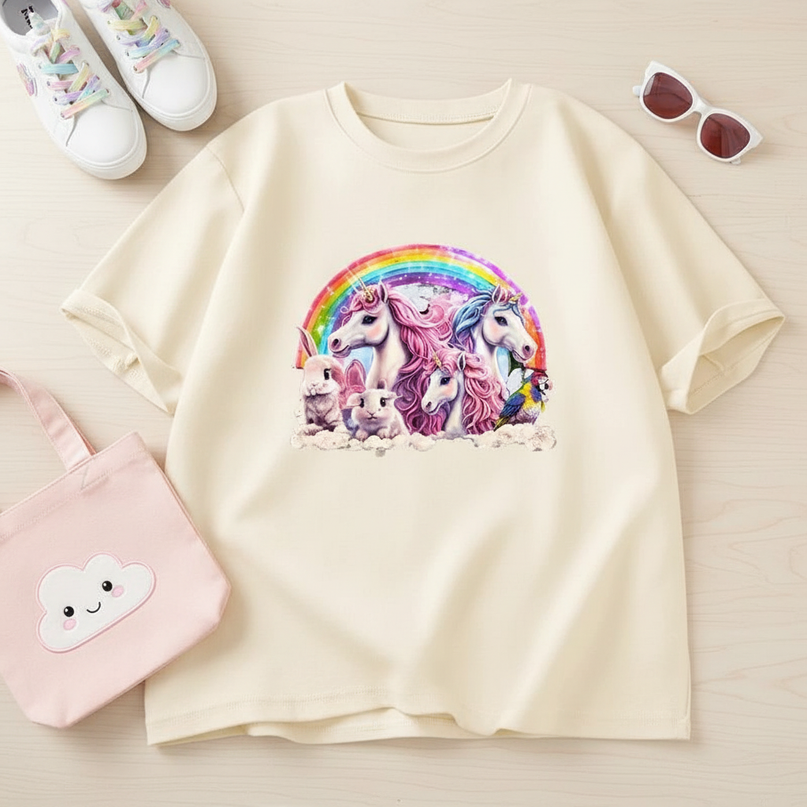 unicorn sleep shirt - flat-lay