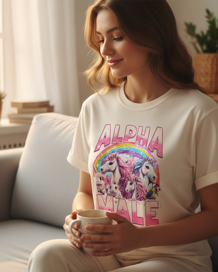 unicorn sleep shirt - in-use