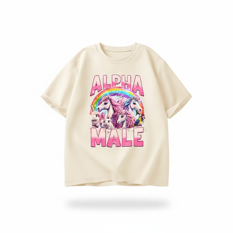 unicorn sleep shirt - white-bg