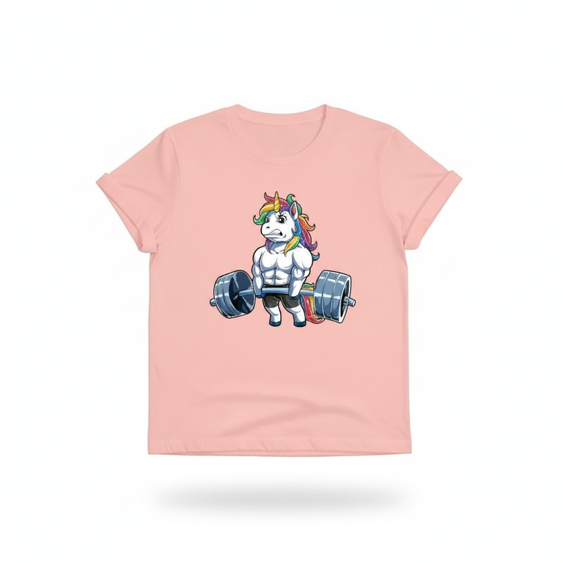 unicorn sleepover shirt - white-bg