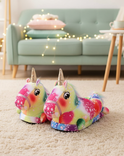 unicorn slippers for adults - lifestyle