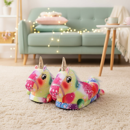 unicorn slippers for adults - lifestyle