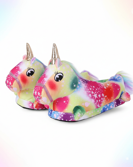 unicorn slippers for adults - white-bg